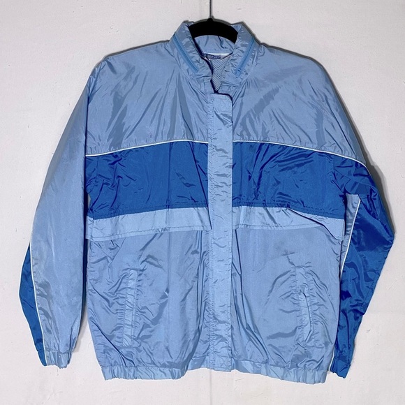 Vintage Slazenger Collection Light Blue Full Zip Windbreaker M - Picture 12 of 12